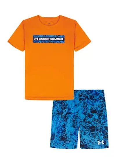 Baby Boys Printed T-Shirt and Shorts Set