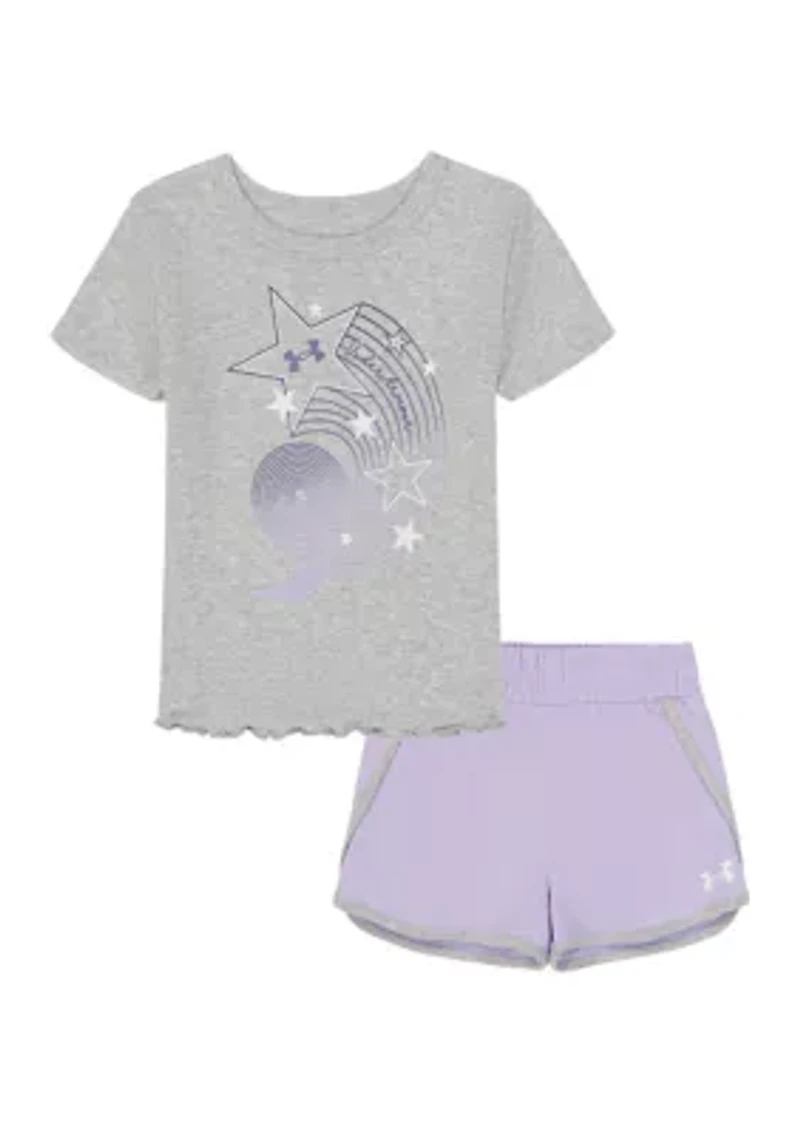 Baby Girls T-Shirt and Knit Shorts Set