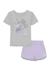 Toddler Girls Graphic T-Shirt and Shorts Set