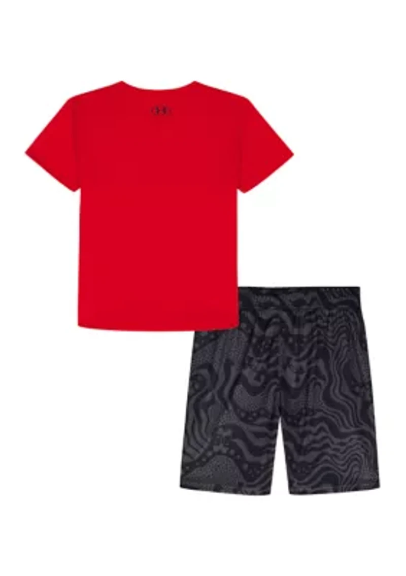 Toddler Boys Tech Printed Short Sleeve Set