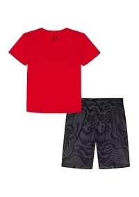 Toddler Boys Tech Printed Short Sleeve Set