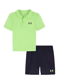 Toddler Boys Polo Shorts Set