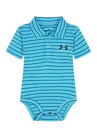 Baby Boys Striped Polo Bodysuit