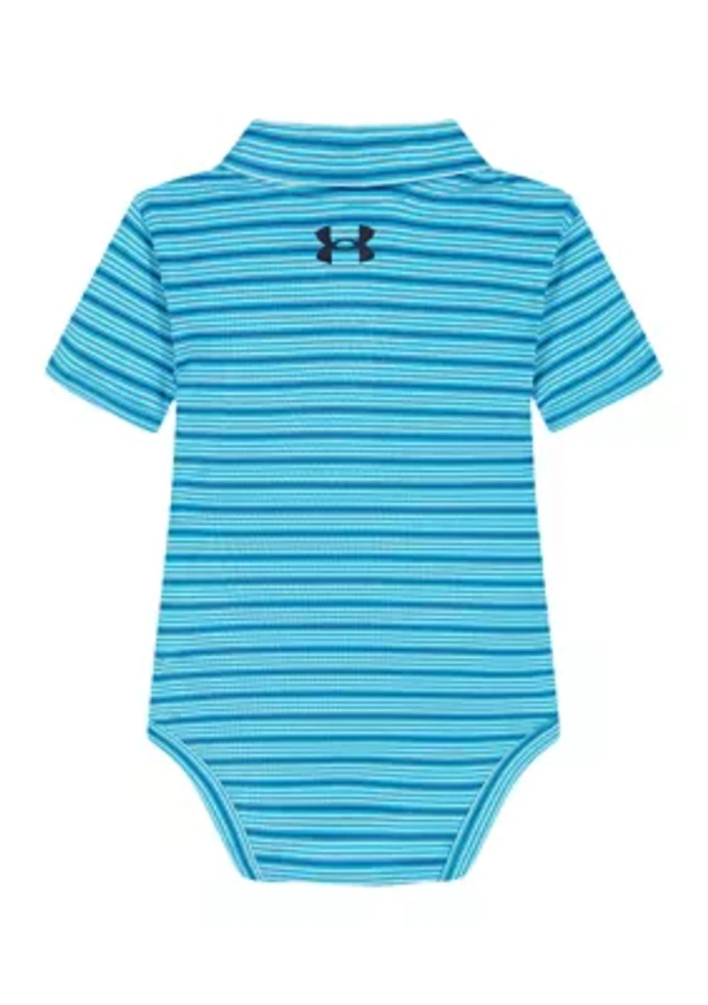 Baby Boys Striped Polo Bodysuit