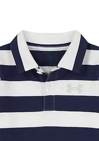 Baby Boys Striped Polo Shortalls