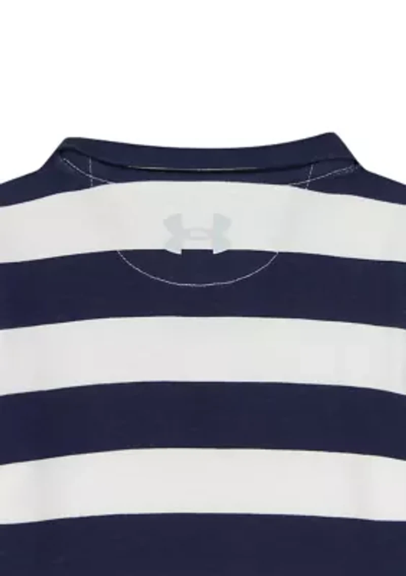 Baby Boys Striped Polo Shortalls