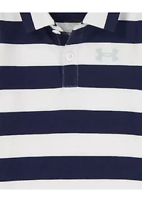 Baby Boys Striped Polo Shortalls
