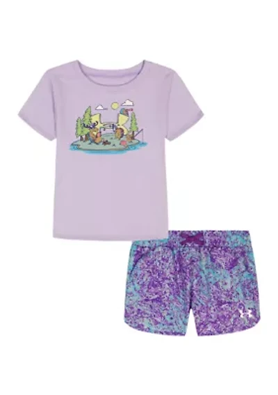 Toddler Girls Park Island T-Shirt and Shorts Set