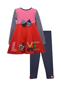 Toddler Girls Long Sleeve Love Leggings Set