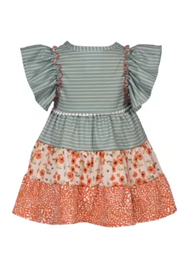 Toddler Girls Mash Up Printed Dress