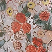 Toddler Girls Floral Printed Eyelet Top and Solid Leggings Set