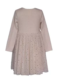 Toddler Girls Pumpkin Appliqué Ballerina Dress