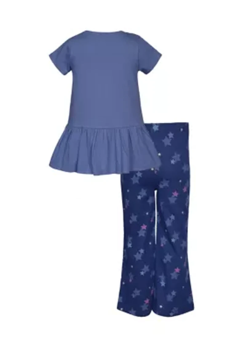 Toddler Girls Short Sleeve Unicorn T-Shirt and Leggings Set