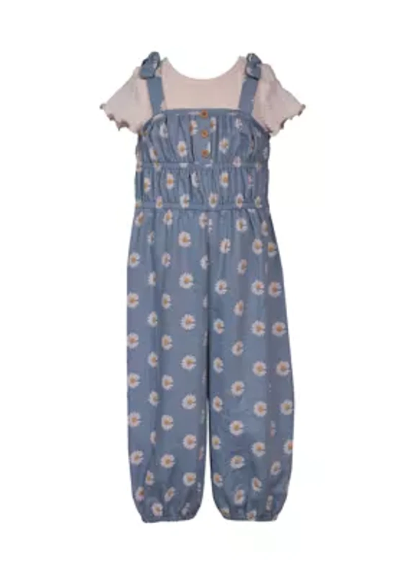Toddler Girls 2 Piece Daisy Jumpsuit