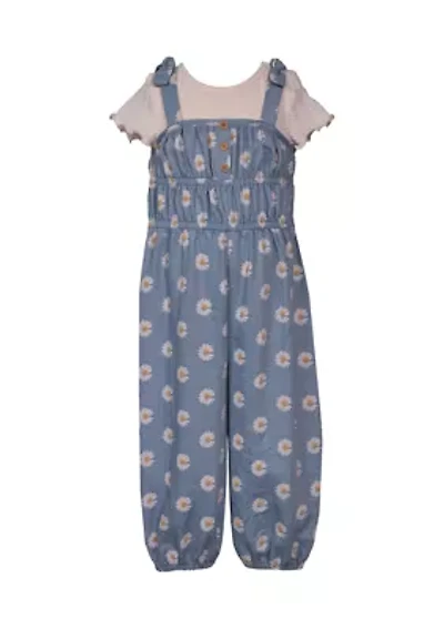 Toddler Girls 2 Piece Daisy Jumpsuit