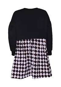 Toddler Girls Long Sleeve Pumpkin Dress