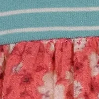 Toddler Girls Short Sleeve Mixed Media Dress