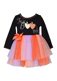 Baby Girls 3/4 Sleeve Halloween Tutu Dress