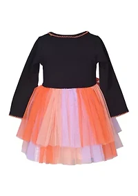 Baby Girls 3/4 Sleeve Halloween Tutu Dress