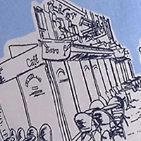 Baby Girls Paris Printed Smocked Ruffle Dress