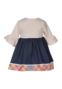 Baby Girls Pumpkin Appliqué Dress