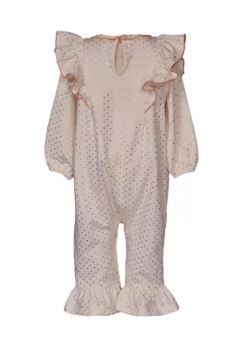 Baby Girls Pumpkin Coveralls