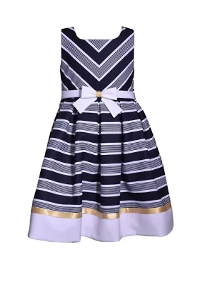 Toddler Girls Nautical Stripe Dress