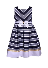 Toddler Girls Nautical Stripe Dress