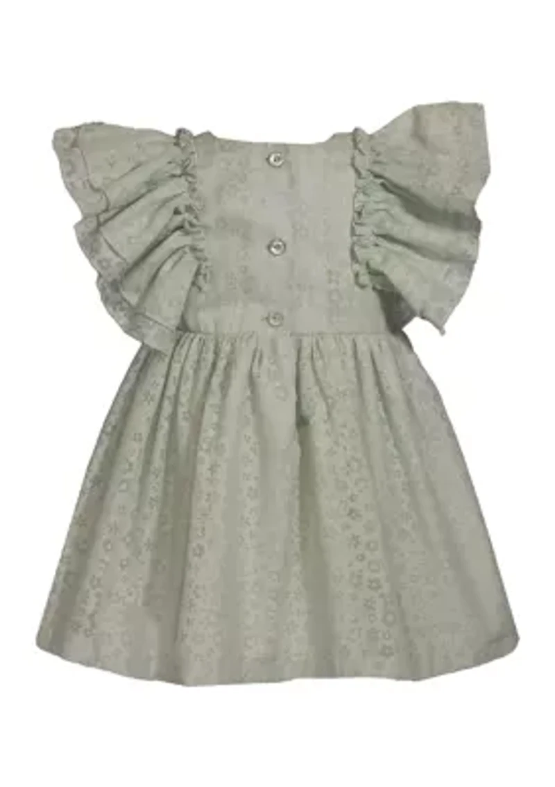 Toddler Girls Burnout Flutter Sleeve Dress