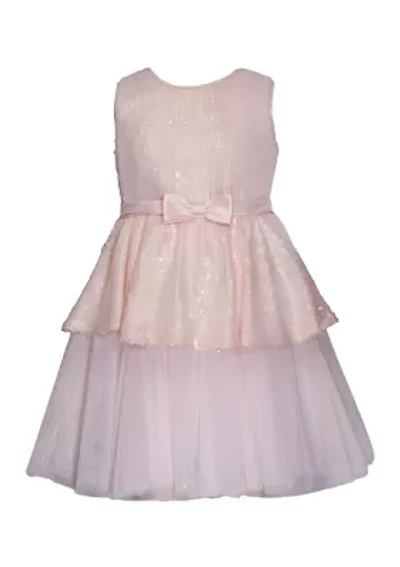 Toddler Girls Sequin Peplum Dress