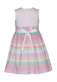 Toddler Girls Stripe Linen Dress