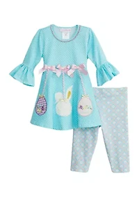 Toddler Girls Bunny Top and Capri Leggings Set