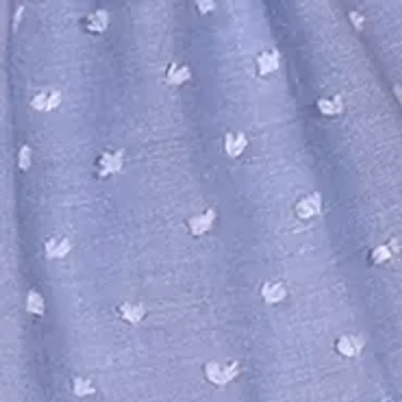 Toddler Girls Clip Dot Chambray Dress with Headband