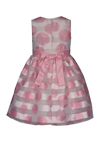 Toddler Girls Sleeveless Polka Dot Party Dress