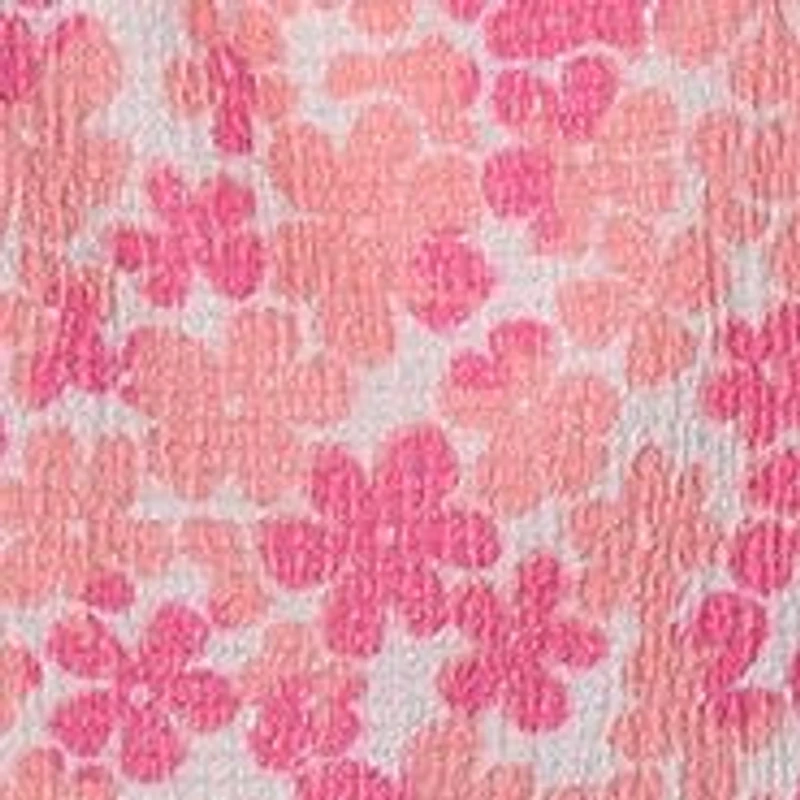 Toddler Girls Crochet Knit Floral Printed Top and Leggings Set