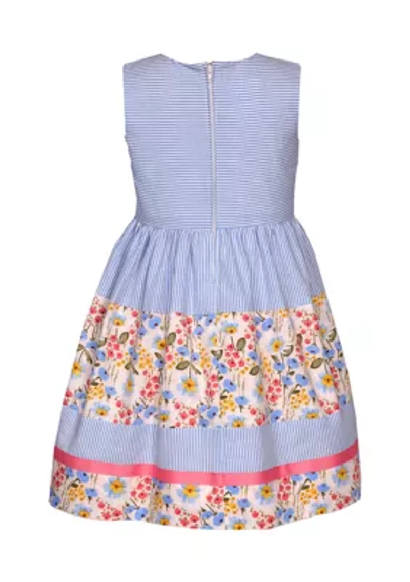 Toddler Girls Sleeveless Mixed Printed Dress