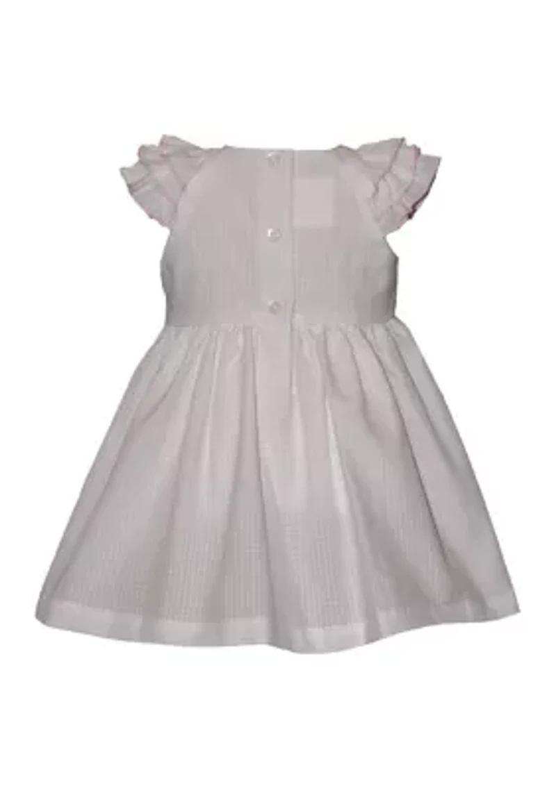 Toddler Girls Rose Embroidered Smocking Dress