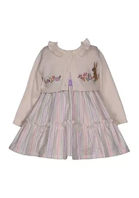 Toddler Girls Intarsia Bunny Set