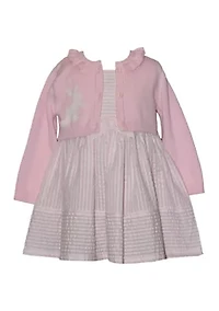 Toddler Girls Bunny Cardigan Dress Set