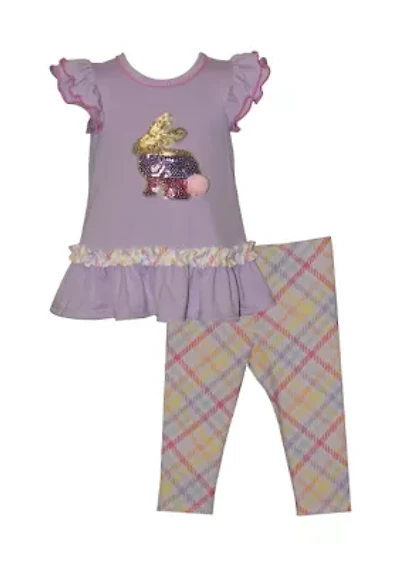 Toddler Girls Sequin Bunny Set