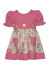 Toddler Girls Short Sleeve Print Dress
