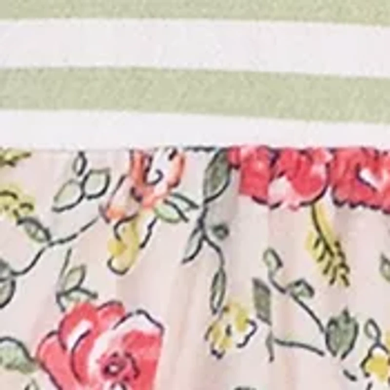 Baby Girls Mixed Printed Top and Knit Leggings Set