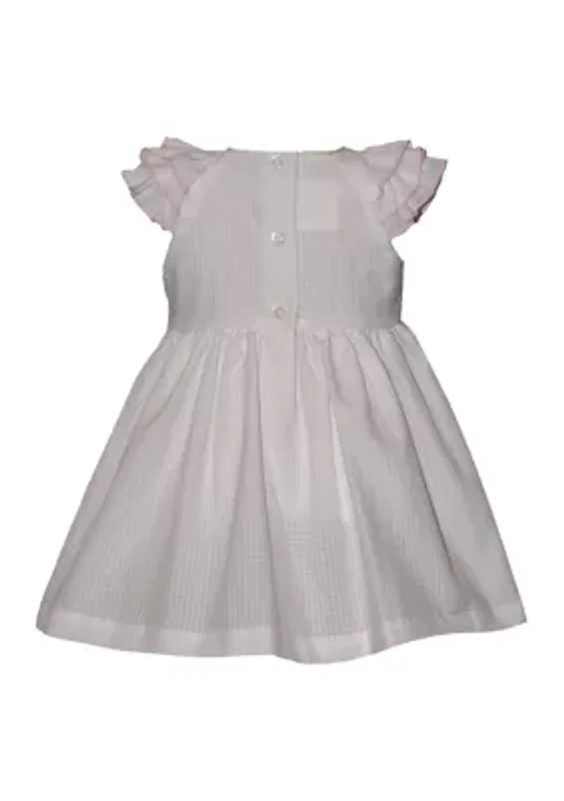 Baby Girls Rose Embroidered Smocked Dress