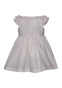 Baby Girls Rose Embroidered Smocked Dress