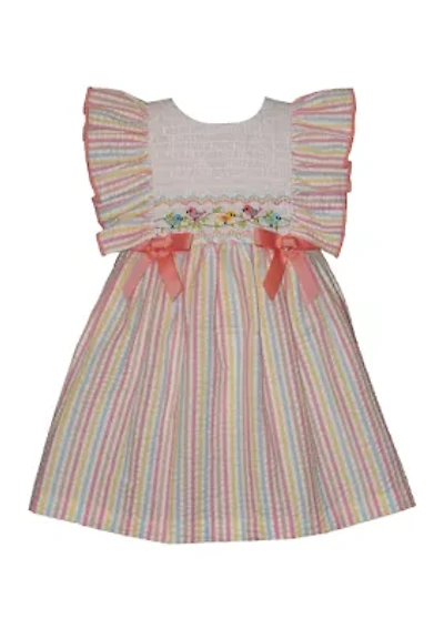 Baby Girls Bird Smocking Dress