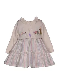 Baby Girls Intarsia Bunny Set