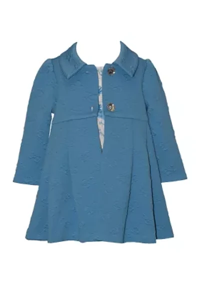 Baby Girls Bow Knit Coatset Dress