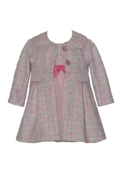 Baby Girls Multi Boucle Coatset Dress