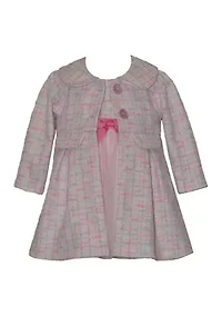 Baby Girls Multi Boucle Coatset Dress
