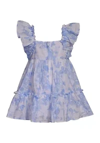 Baby Girls Toile Dress with Headband